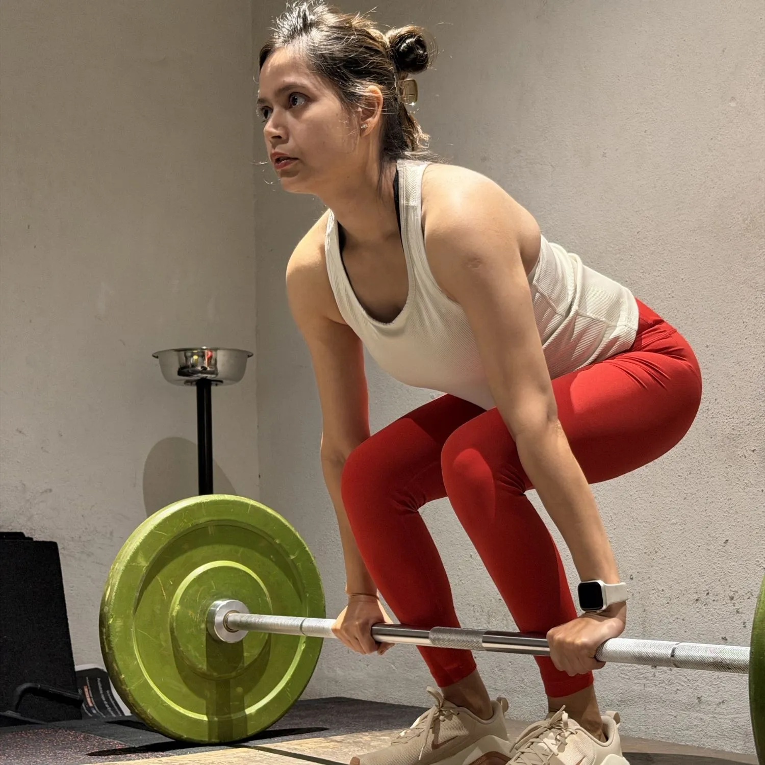 Deadlift setup on the Invictus gym floor