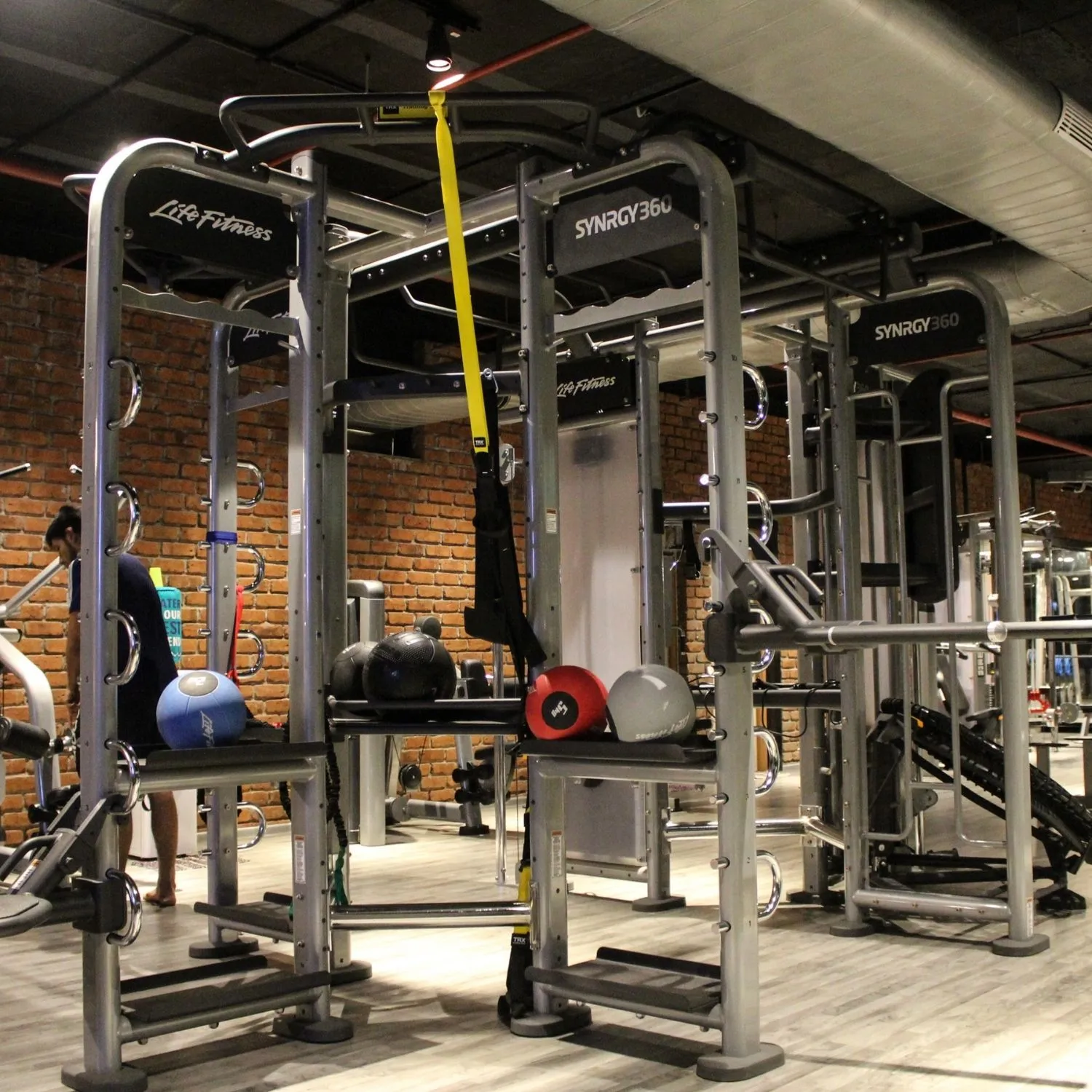 The Life Fitness Synrgy360 functional training rig