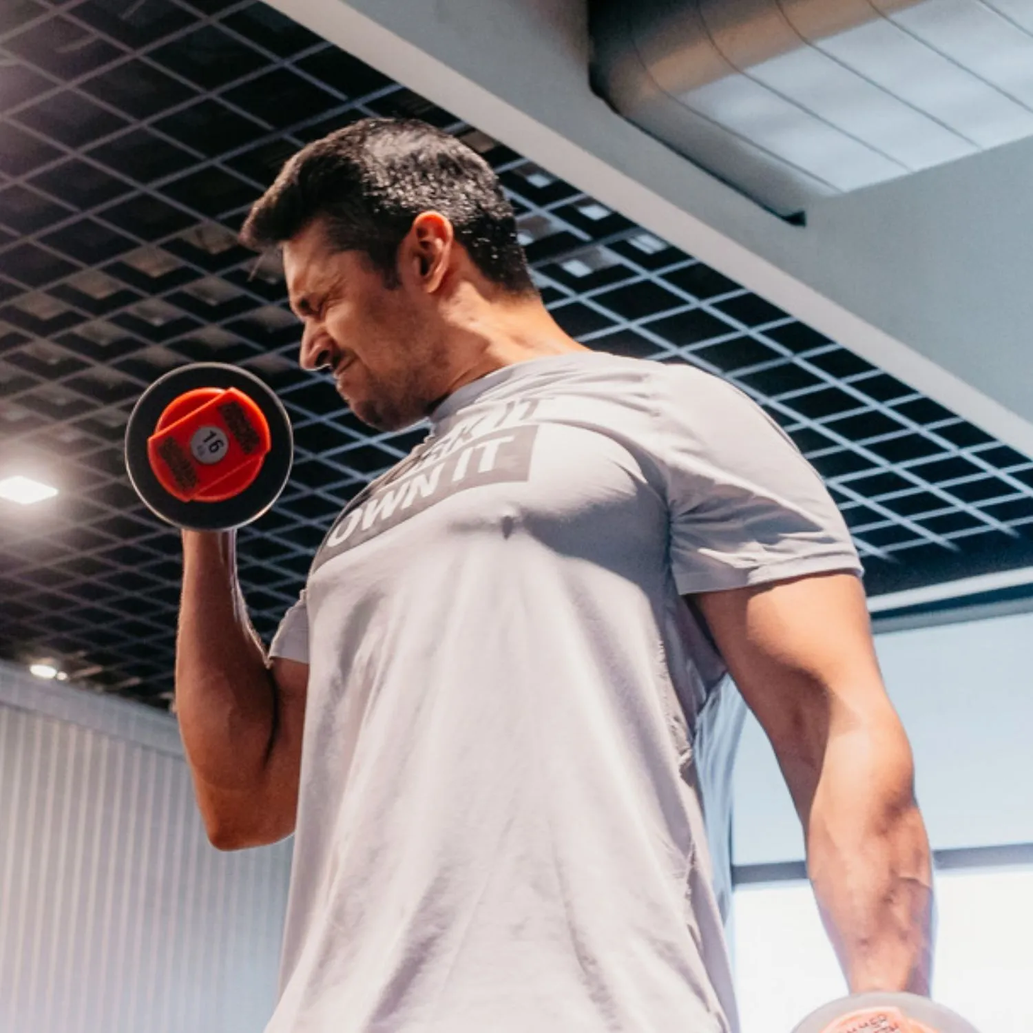 Guided dumbbell bicep curl